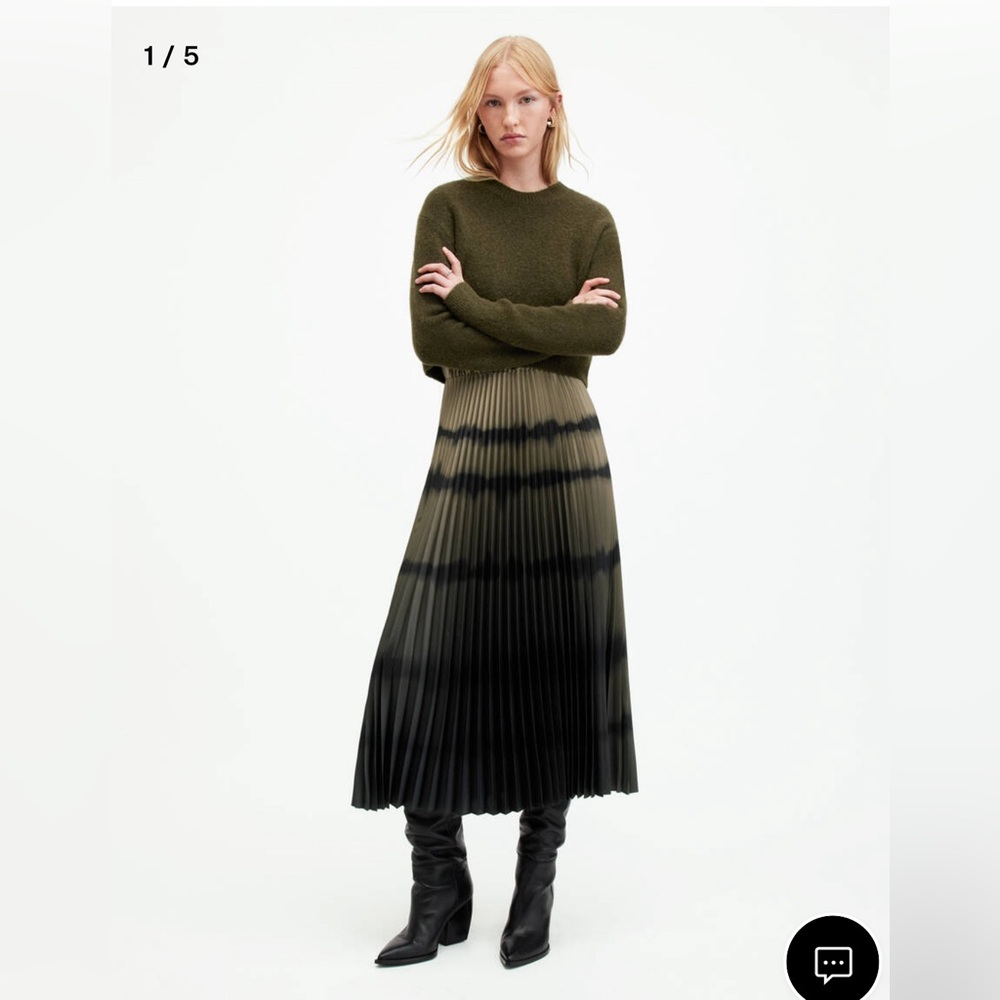 New with tags AllSaints 2-in-1 Ombré Tie Dye Midi Dress